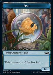 Fish // Rogue Double-Sided Token [Streets of New Capenna Tokens]