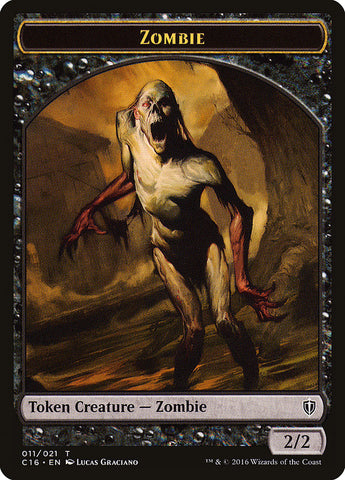 Elf Warrior // Zombie Double-Sided Token [Commander 2016 Tokens]