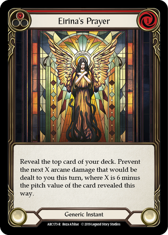 Eirina's Prayer (Red) [ARC173-R] (Arcane Rising)  1st Edition Rainbow Foil