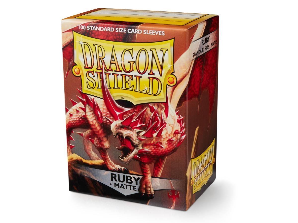 Dragon Shield Sleeves - Box 100 - Ruby MATTE