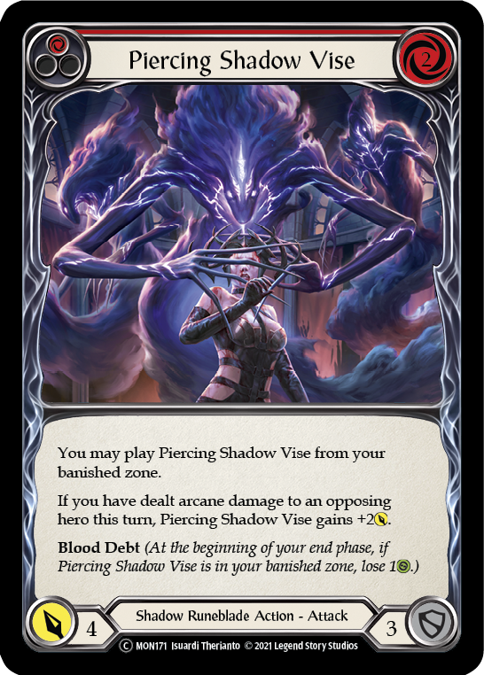 Piercing Shadow Vise (Red) [U-MON171-RF] (Monarch Unlimited)  Unlimited Rainbow Foil