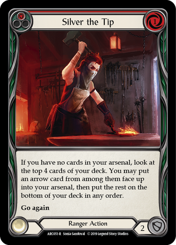 Silver the Tip (Red) [ARC051-R] (Arcane Rising)  1st Edition Rainbow Foil