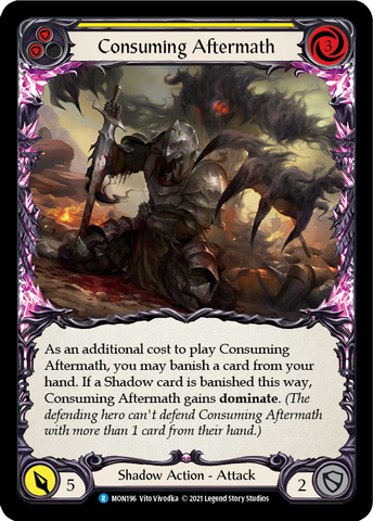 Consuming Aftermath (Yellow) [MON196-RF] (Monarch)  1st Edition Rainbow Foil