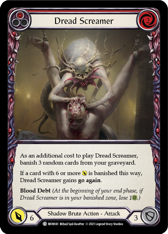 Dread Screamer (Red) [MON141-RF] (Monarch)  1st Edition Rainbow Foil