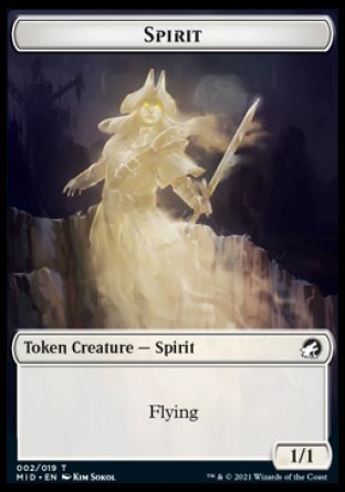 Spirit // Bird Double-Sided Token [Innistrad: Midnight Hunt Tokens]