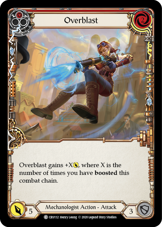 Overblast (Red) [CRU112] (Crucible of War)  1st Edition Rainbow Foil