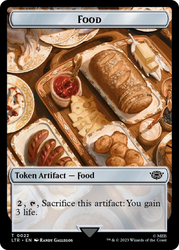 Smaug // Food (0022) Double-Sided Token (Surge Foil) [The Lord of the Rings: Tales of Middle-Earth Tokens]