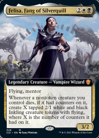 Felisa, Fang of Silverquill (Extended Art) [Commander 2021]