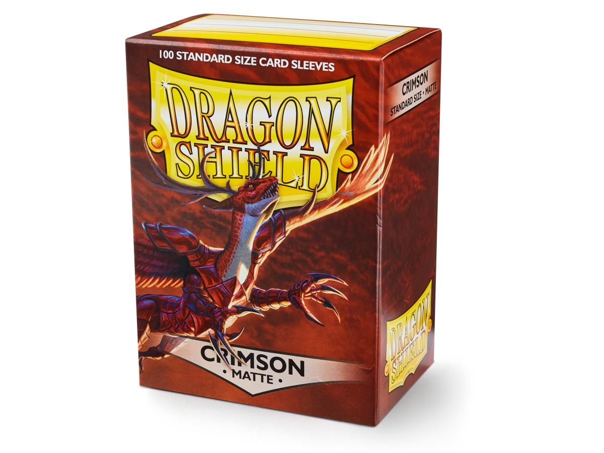 Dragon Shield Sleeves - Box 100 - Crimson MATTE