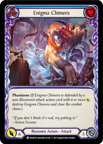 Enigma Chimera (Blue) [MON100-RF] (Monarch)  1st Edition Rainbow Foil