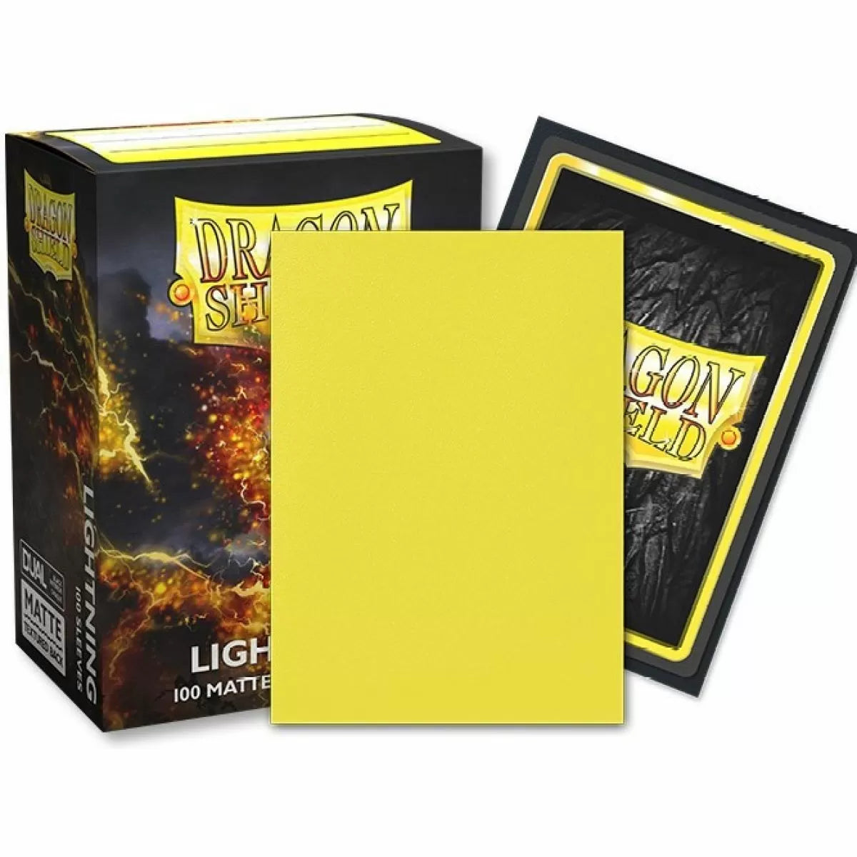 Dragon Shield Sleeves - Box 100 - Standard Size Dual Matte Lightning Yellow
