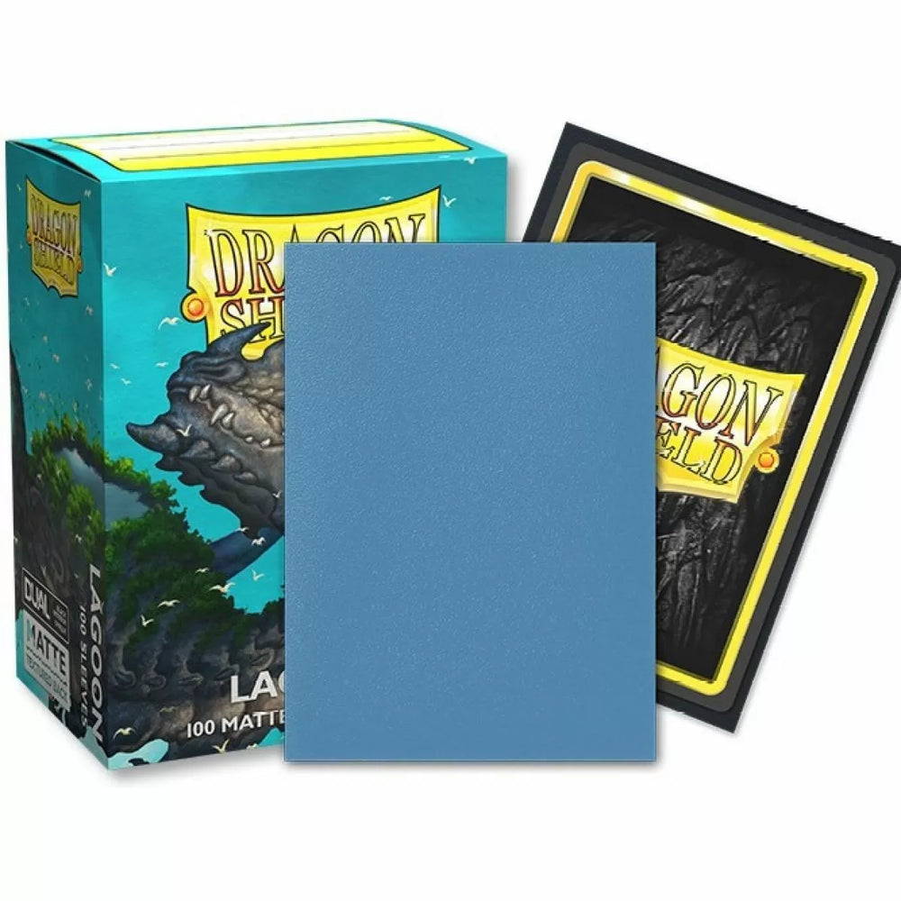 Dragon Shield Sleeves - Box 100 - Standard Size Dual Matte Lagoon Blue Saras