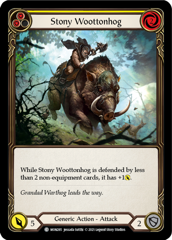 Stony Woottonhog (Yellow) [MON285-RF] (Monarch)  1st Edition Rainbow Foil