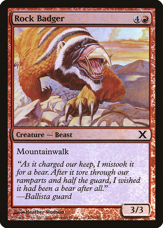 Rock Badger (Premium Foil) [Tenth Edition]