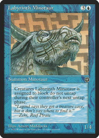 Labyrinth Minotaur (Zeki Flavor Text) [Homelands]