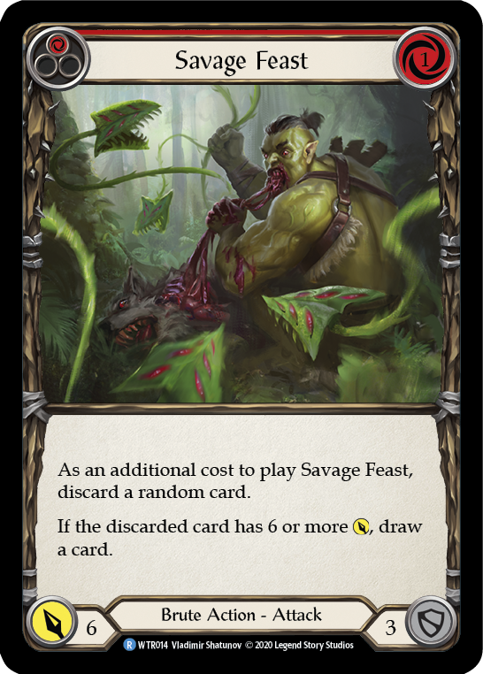 Savage Feast (Red) [U-WTR014] (Welcome to Rathe Unlimited)  Unlimited Rainbow Foil