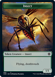 Insect // Human Warrior Double-Sided Token [Starter Commander Decks]