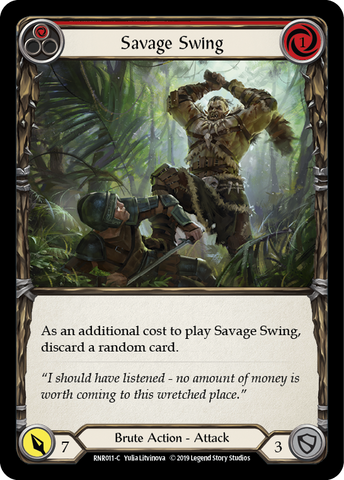 Savage Swing (Red) [RNR011-C] (Rhinar Hero Deck)  1st Edition Normal