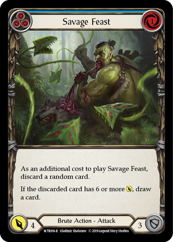 Savage Feast (Blue) [WTR016-R] (Welcome to Rathe)  Alpha Print Rainbow Foil