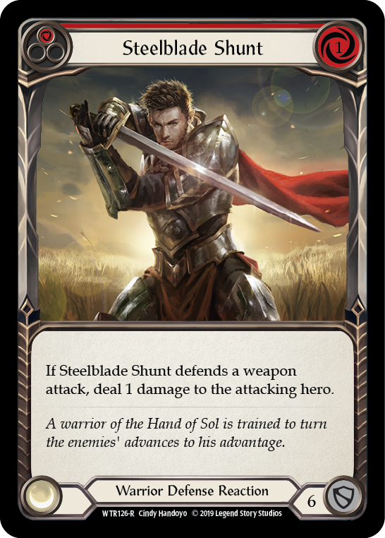 Steelblade Shunt (Red) [WTR126-R] (Welcome to Rathe)  Alpha Print Rainbow Foil